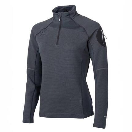 Camiseta Manga Larga Mujer Ternua LemikA 1/2 Zip W Gris Warmshell