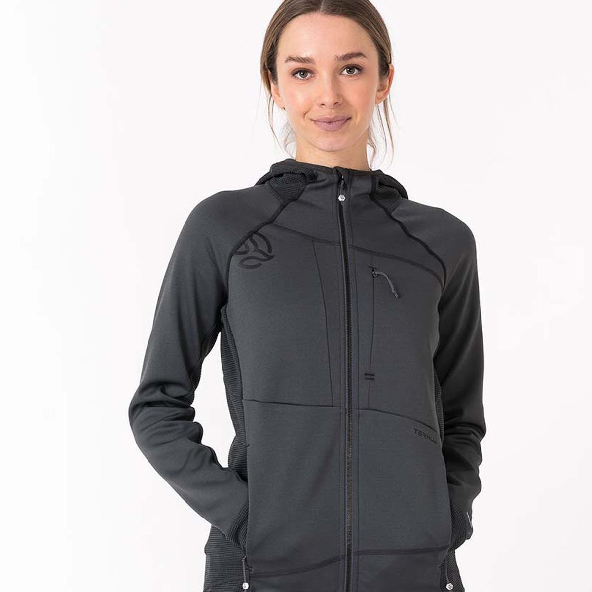 Chaqueta Mujer Ternua Sakket 2.0 Hood JKT W Gris DWR 3/4
