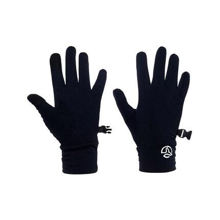 Guantes Niños Ternua Avati Kids Negro Táctil con Ajuste de Muñeca