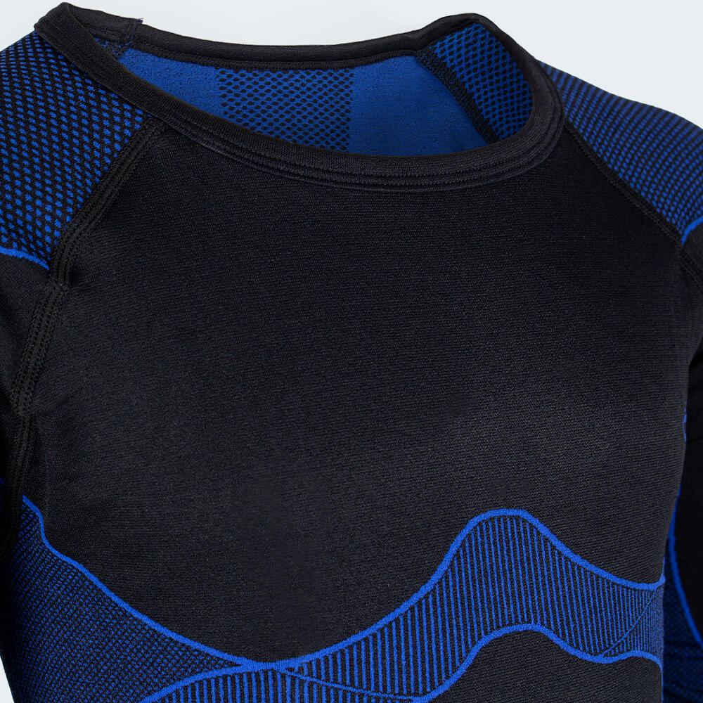 Jungen Mädchen Ski Funktionsshirt Langarm Unterhemd nahtlos wärmend atmungsaktiv 7/8