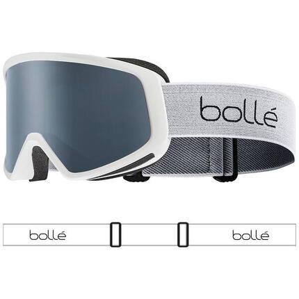BOLLE Masque de ski BEDROCK - WHITE MATTE GREY CAT 3