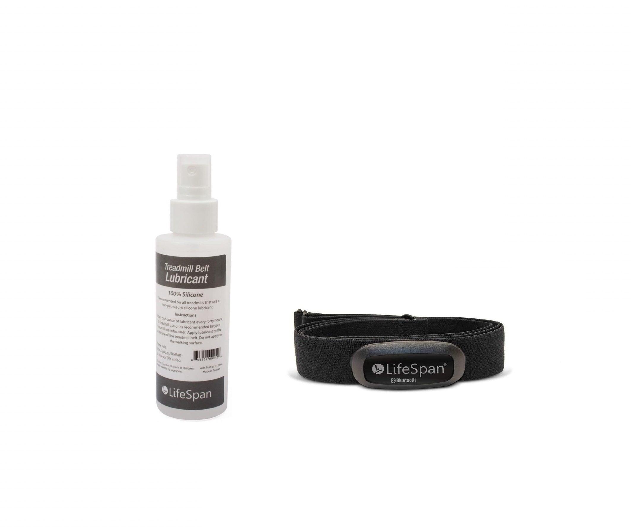 LIFESPAN Fitness Starterset - Loopband Onderhoudsspray + Hartslagmeter Bluetooth 4.0-ANT