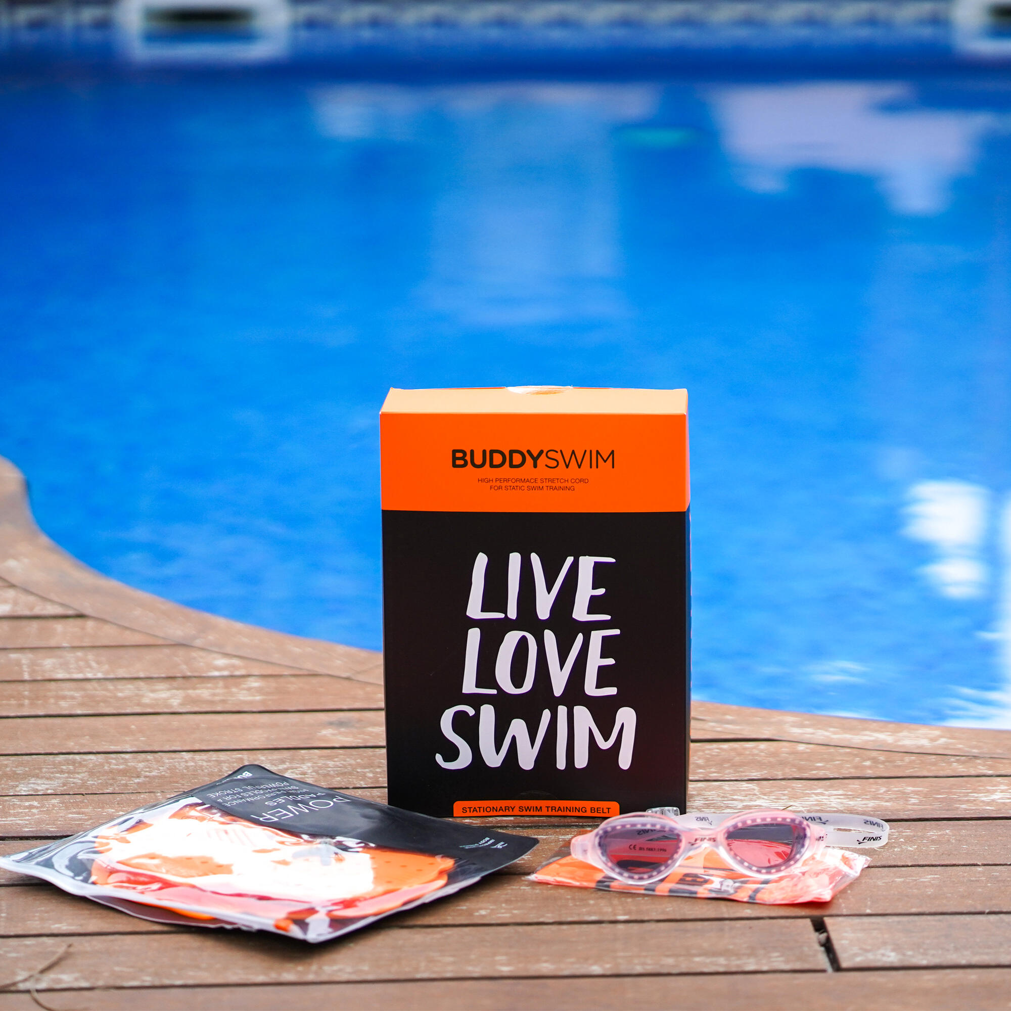 Cintura statica per il nuoto Buddyswim Arancione-Nero 3/6
