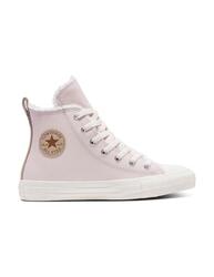 Chaussures pour fille Converse Leather & sherpa rose