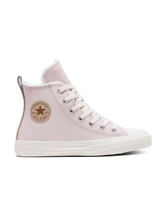 Chaussures pour fille Converse Leather & sherpa rose