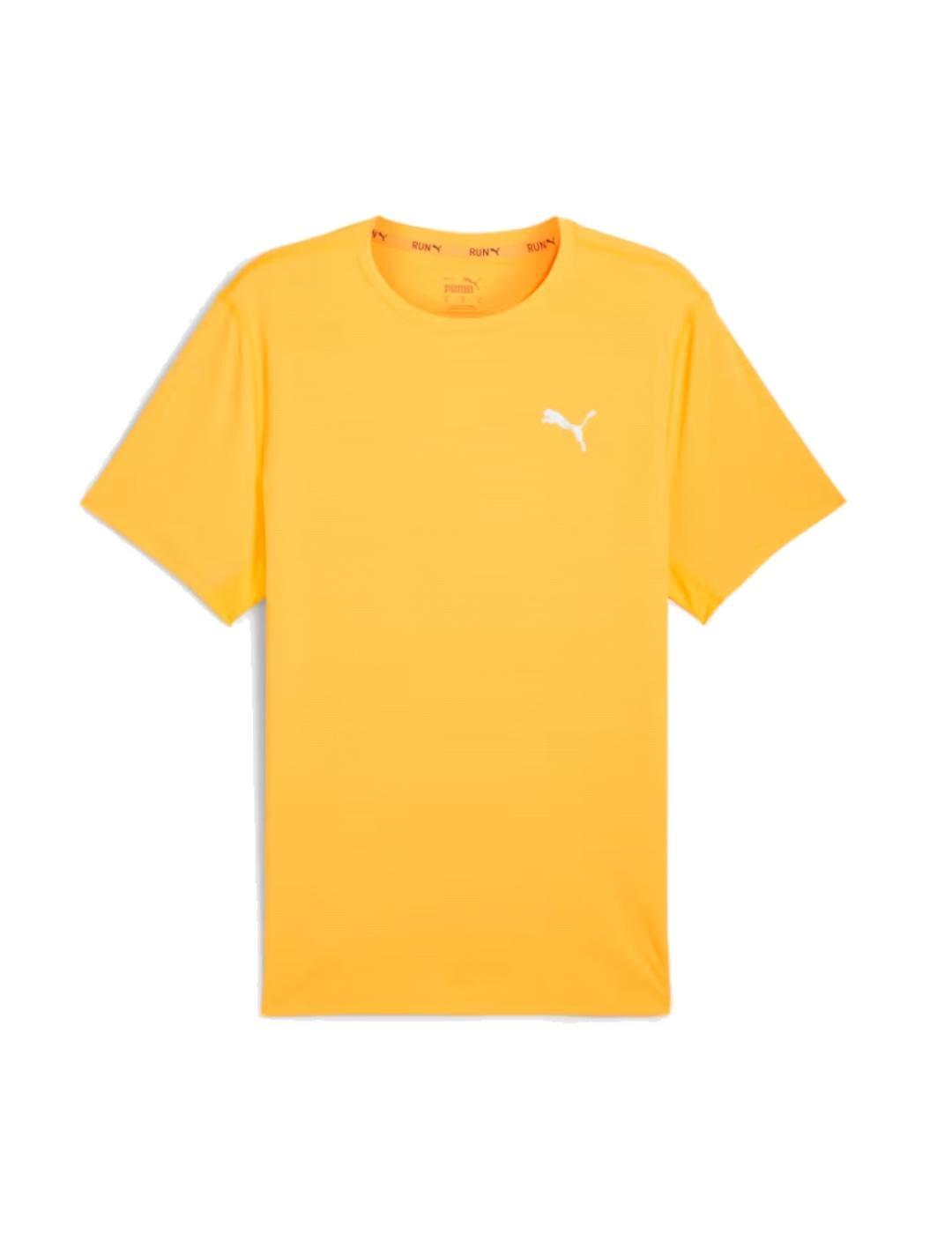 Men's Puma run favorite velocity Orange T-shirt 3/5