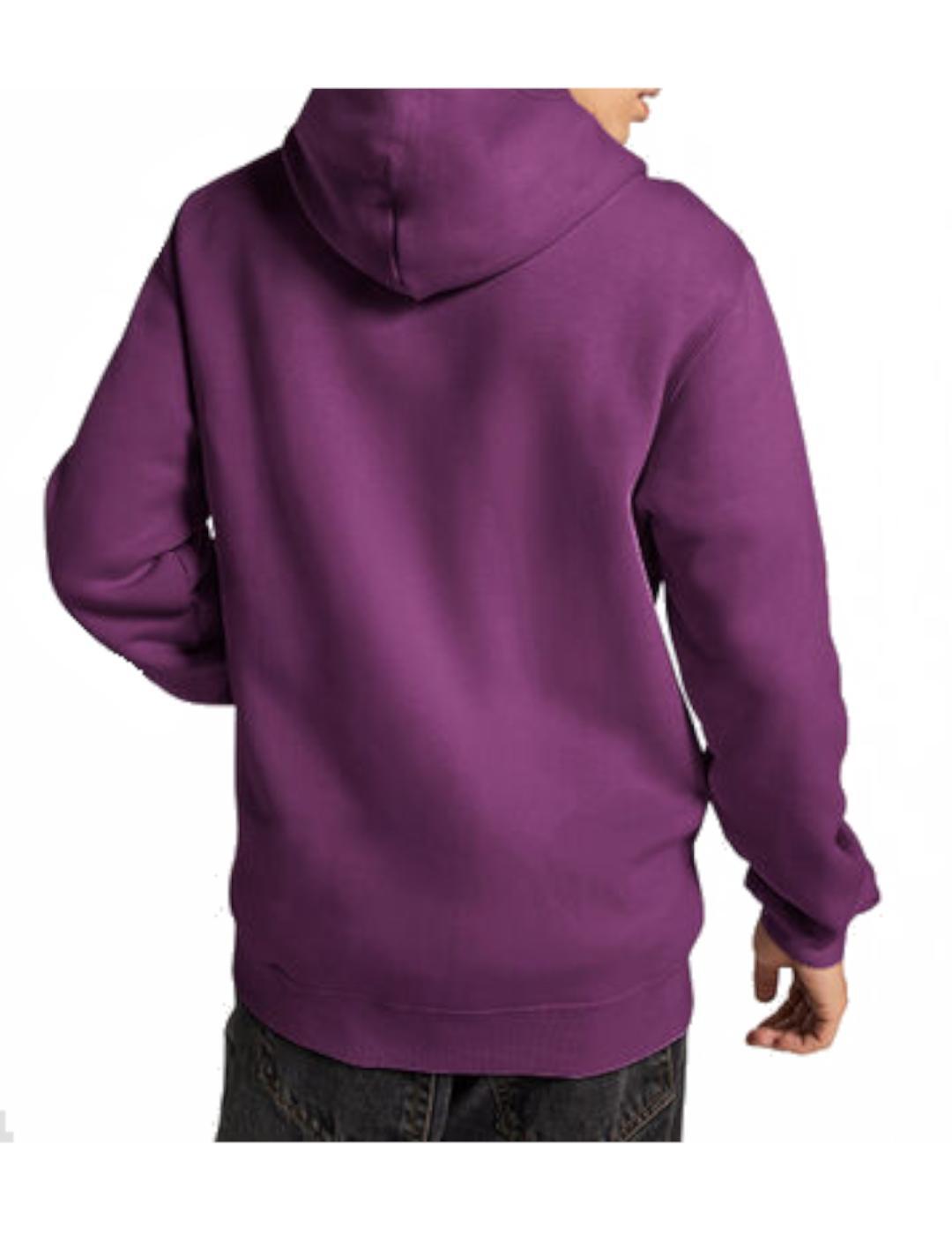 Sweatshirts pull polaire pour femme Converse Go-to chevron hoodie violet 2/3