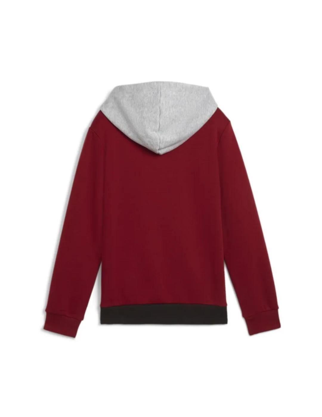 Sweatshirts polaires pour enfant Puma Block hoodie Grenat 2/2