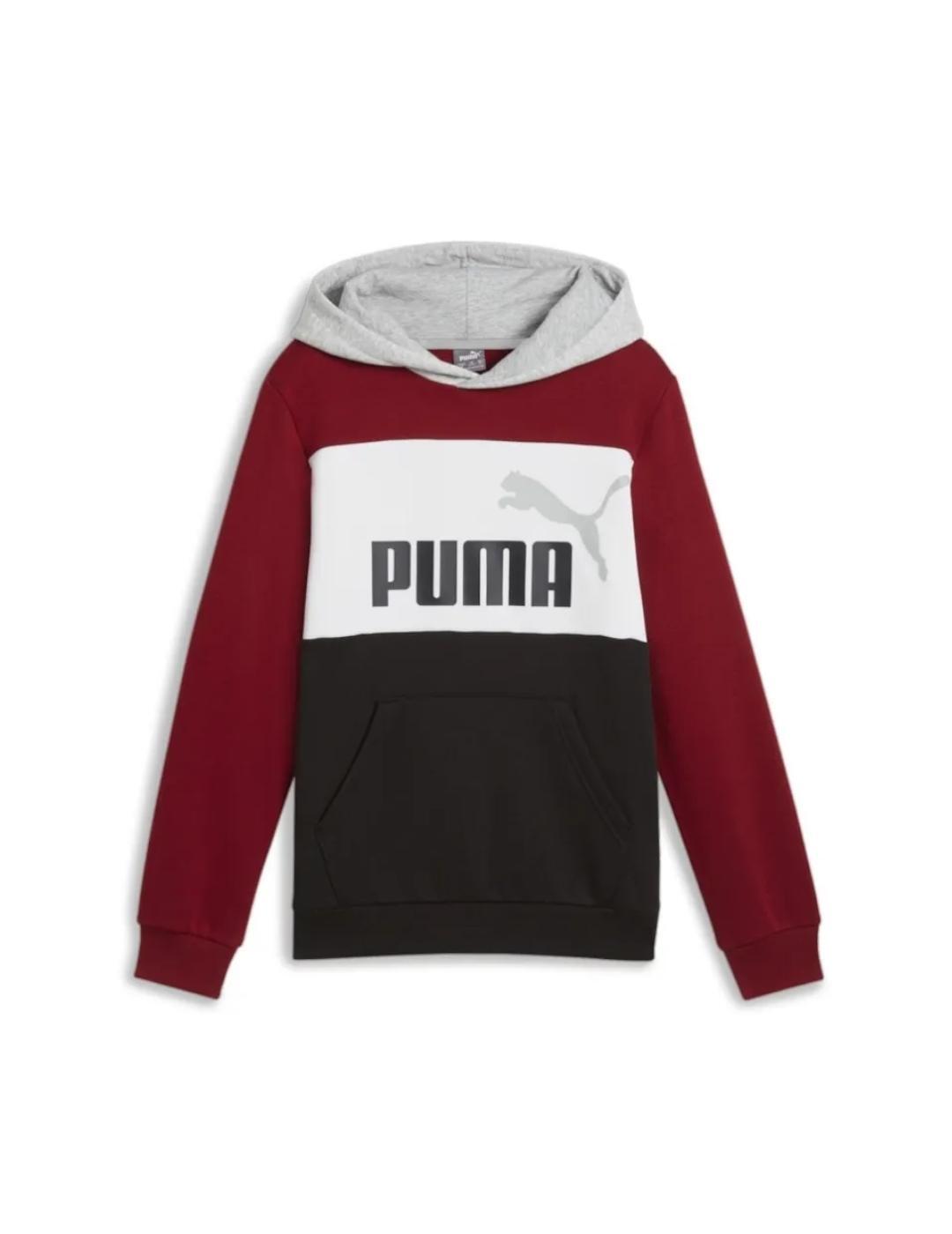 Sweatshirts polaires pour enfant Puma Block hoodie Grenat 1/2
