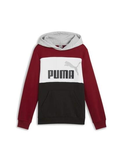 Felpe con cappuccio in pile per bambino Puma Block hoodie Granata