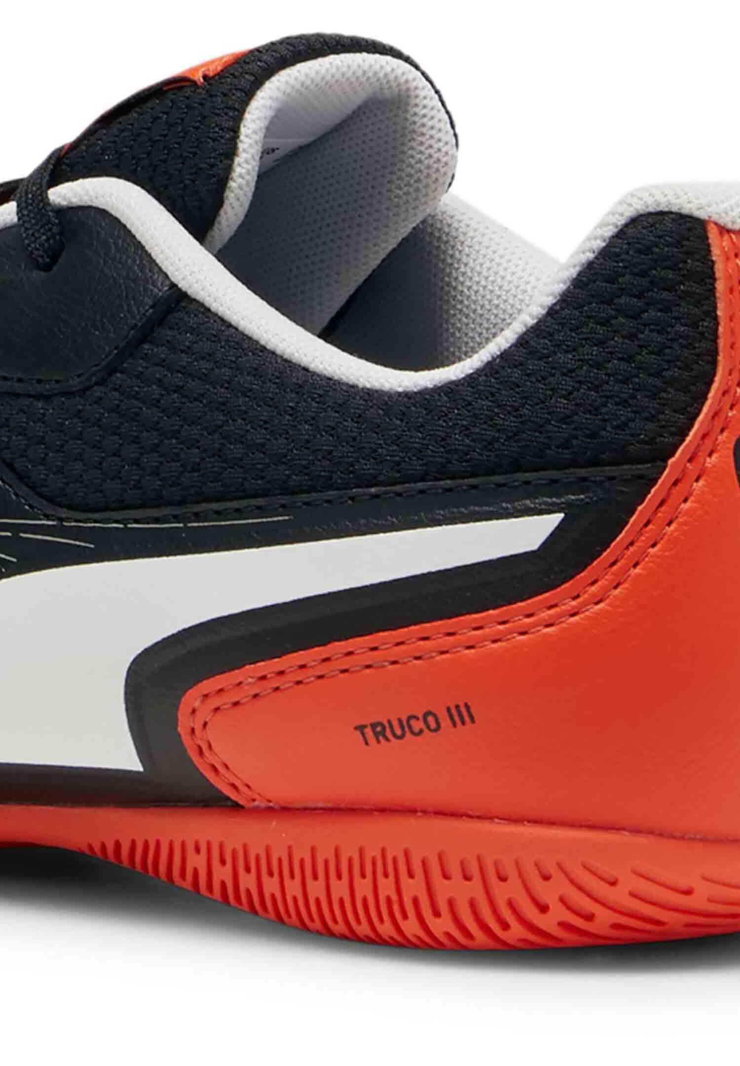 Zapatillas Fútbol Sala Para Niños Puma Truco III Jr Negro. Ágiles 5/7