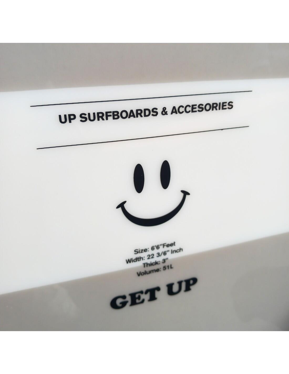 Schaumstoff-Surfbrett GET UP 6´6 WHITE STRIPE GREY 7/7