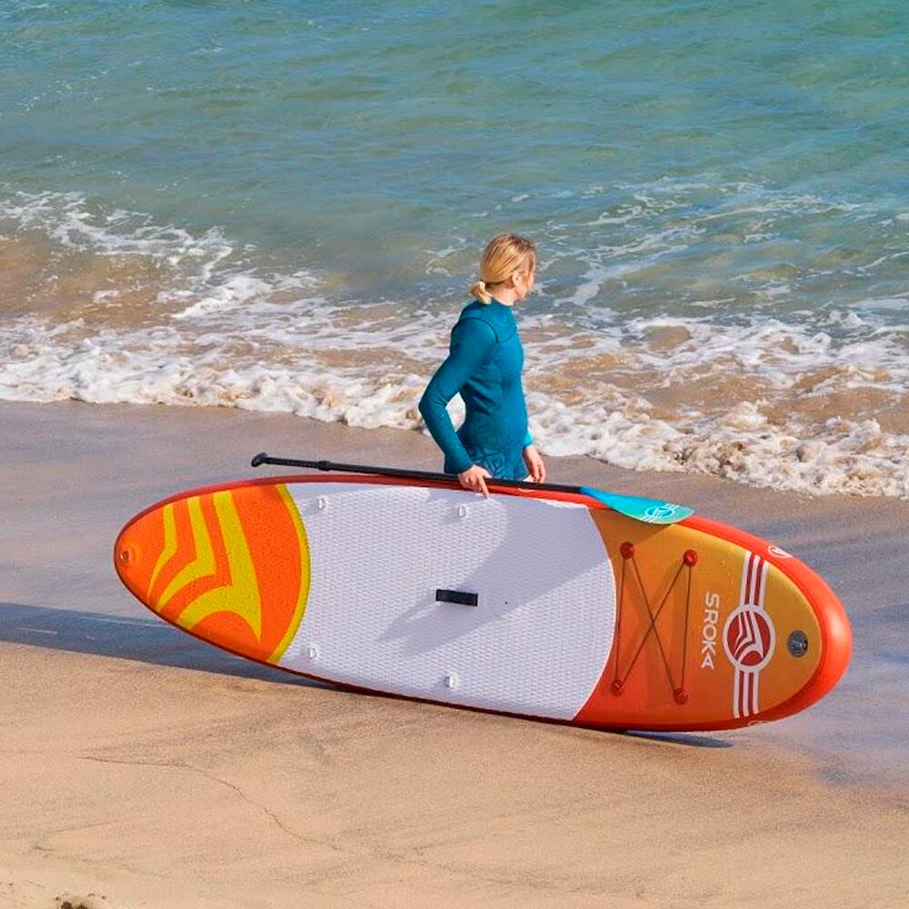 Conjunto de STAND UP PADDLE INSUFLÁVEL Sroka Paddle 10'6 Laranja Malibu 4/5