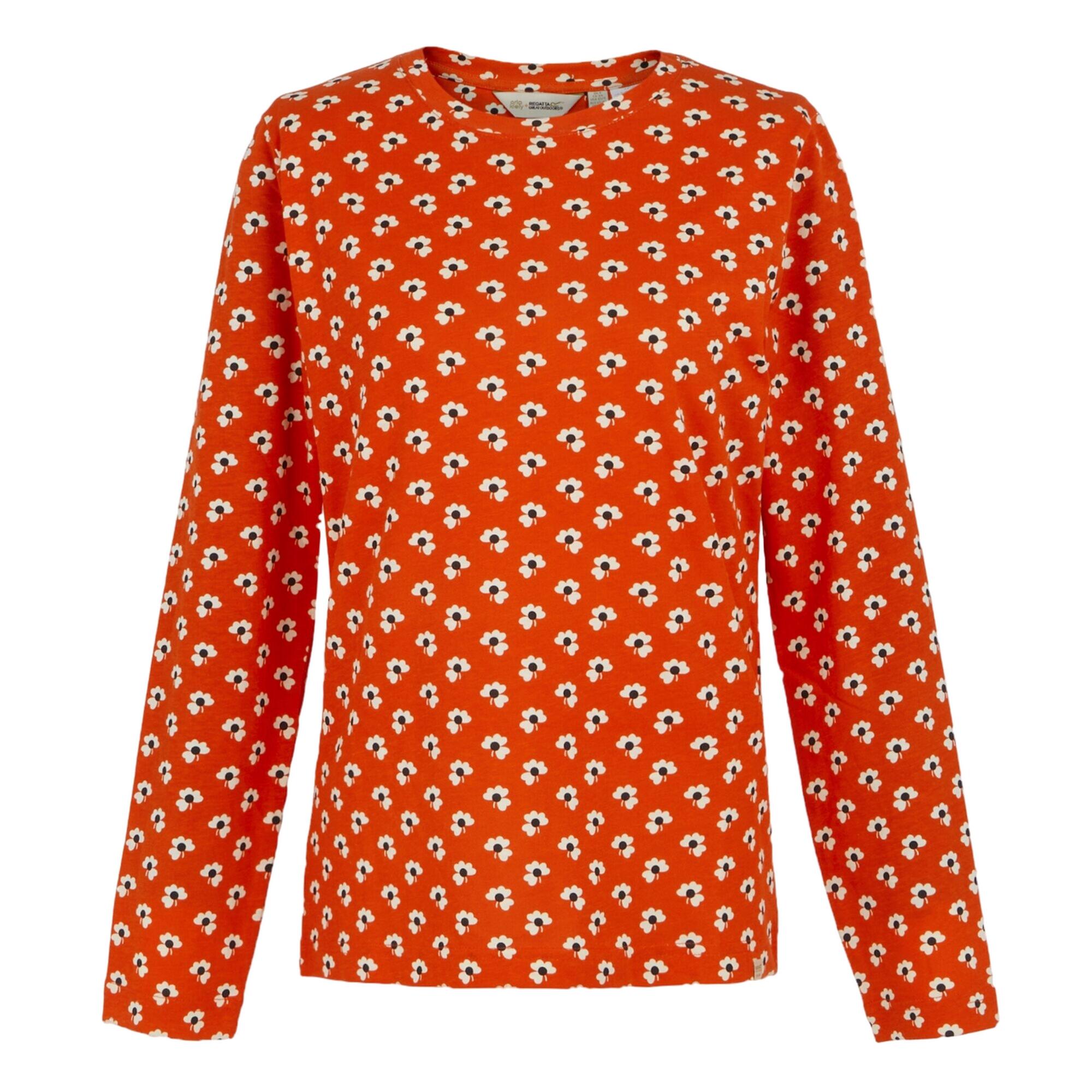 REGATTA Womens/Ladies Orla Kiely Clover LongSleeved Winter TShirt (Red)