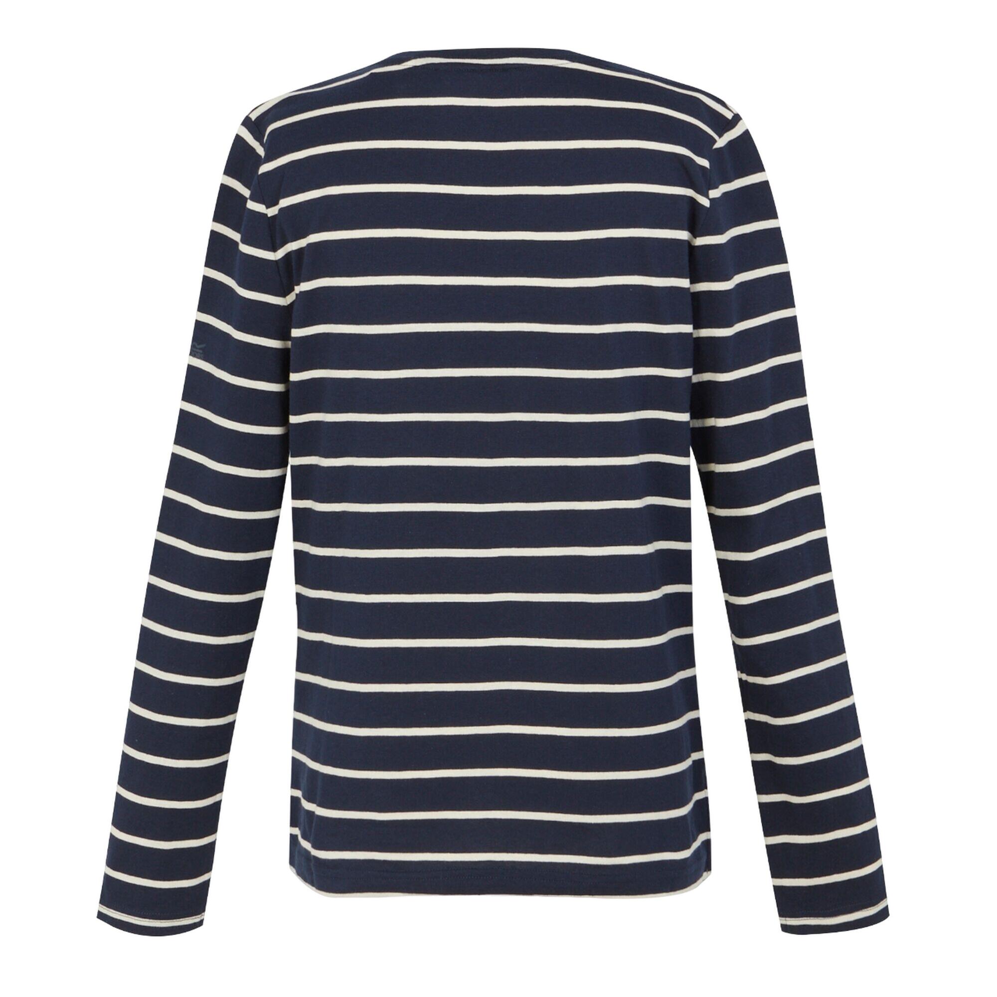 Dames Federica II Stripe Tshirt met lange mouwen (Marine / Licht Vanille) 2/5