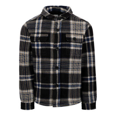 Jongens checkley microfleece shirt (zwart)