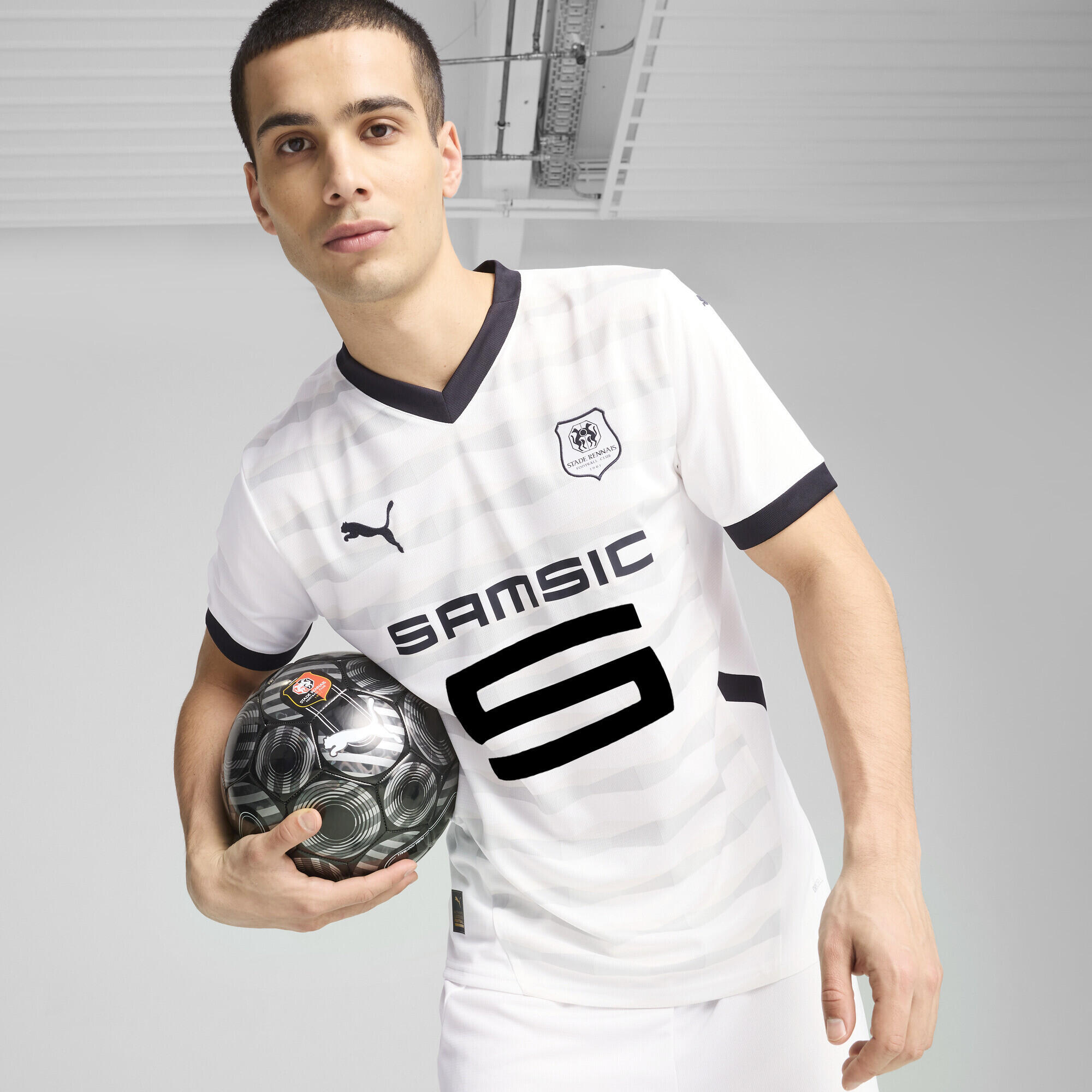 Camiseta Stade Rennais F.C. 2.ª equipación 24/25 Hombre PUMA White Black 2/7