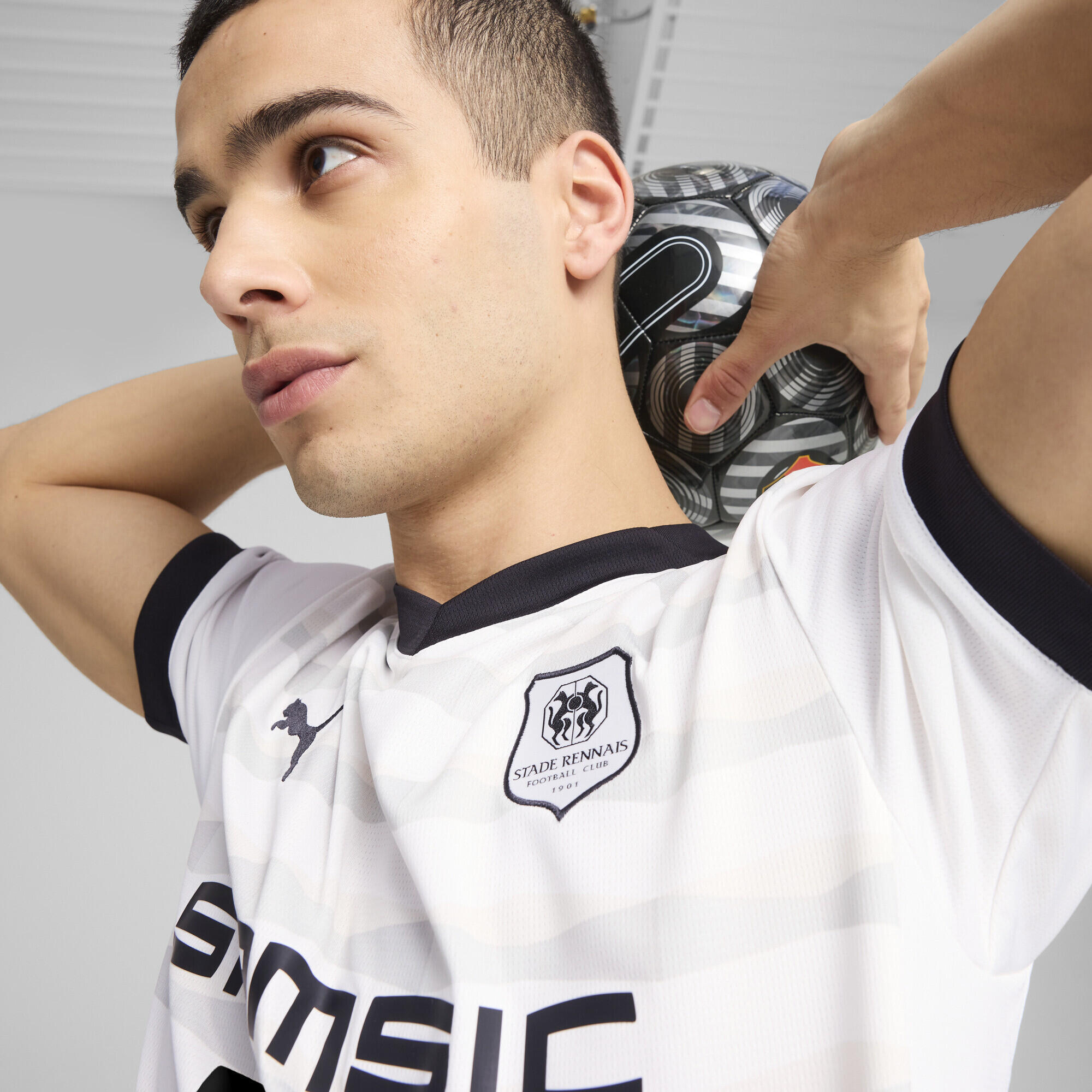 Camiseta Stade Rennais F.C. 2.ª equipación 24/25 Hombre PUMA White Black 3/7