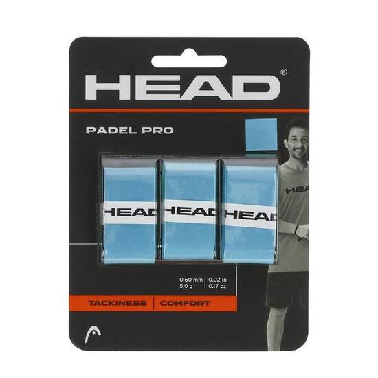 3 Units Overgrip Head Padel Pro 3 Blue