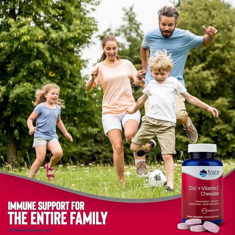 Trace Minerals Cink + C-vitamin rágótabletta Málna ízben 60db 2/7