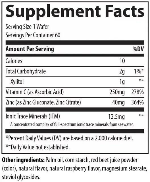 Trace Minerals Cink + C-vitamin rágótabletta Málna ízben 60db 5/7