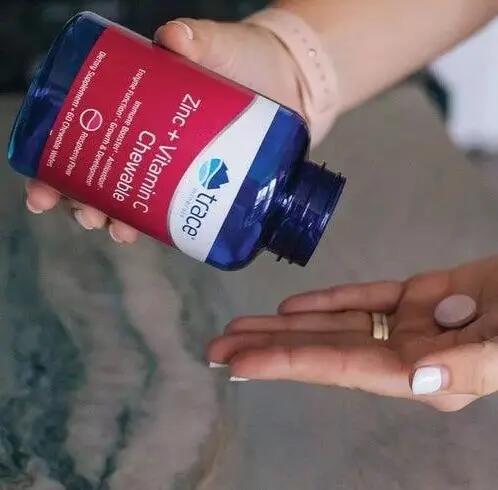 Trace Minerals Cink + C-vitamin rágótabletta Málna ízben 60db 3/7