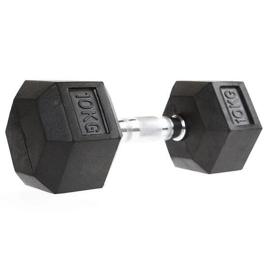 Sechseckige gummierte Hantel 7 kg