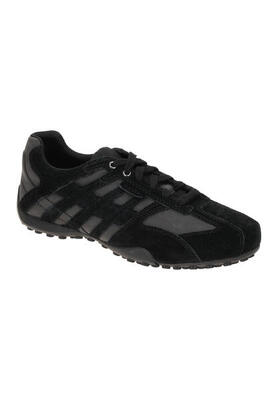 Geox UOMO SNAKE A - Herren Leder Sneaker U4507 A 022EK schwarz