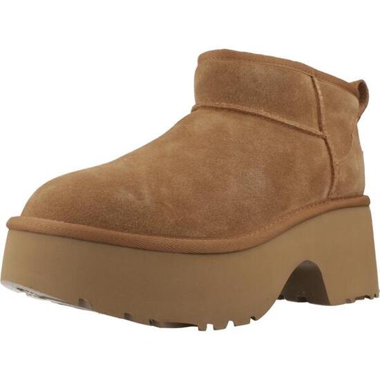 UGG Classic Ultra Mini New Heights - Botines de cuero para mujer