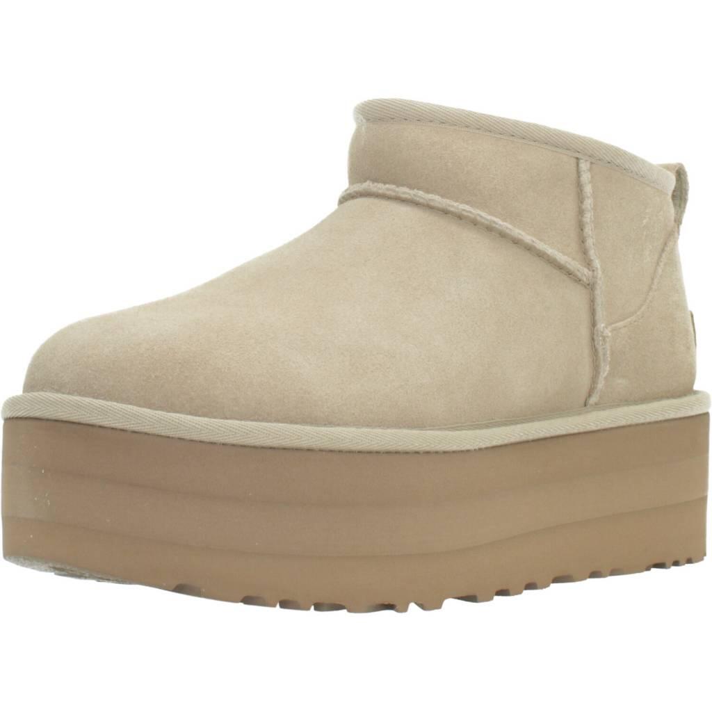 UGG Ugg Modelo Classic Ultra Mini Platf Cor Castanho Claro