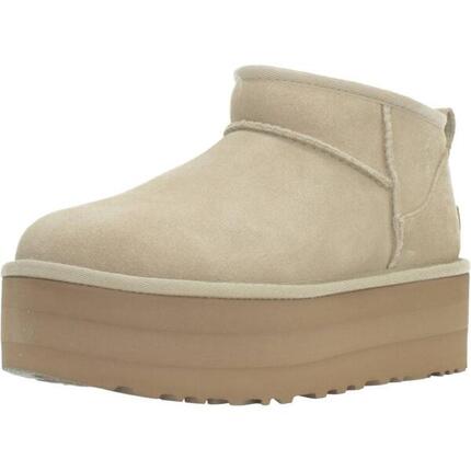 Botines Planos Mujer Ugg Classic Ultra Mini Plataform Marrón