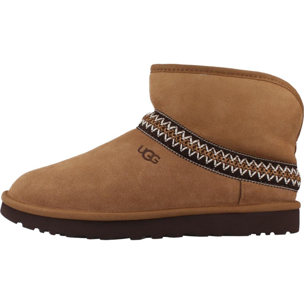 UGG Classic Mini Crescent Mujer - Botas de cuero color Cuero 2/5