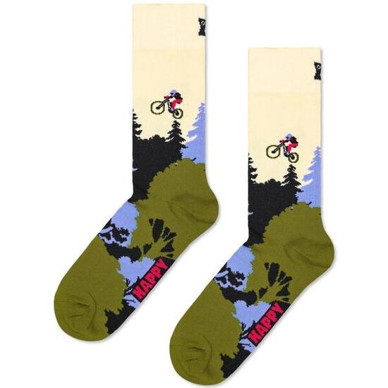 Chaussettes Happy Socks Modèle Mountain Bike Sock Couleur Vert