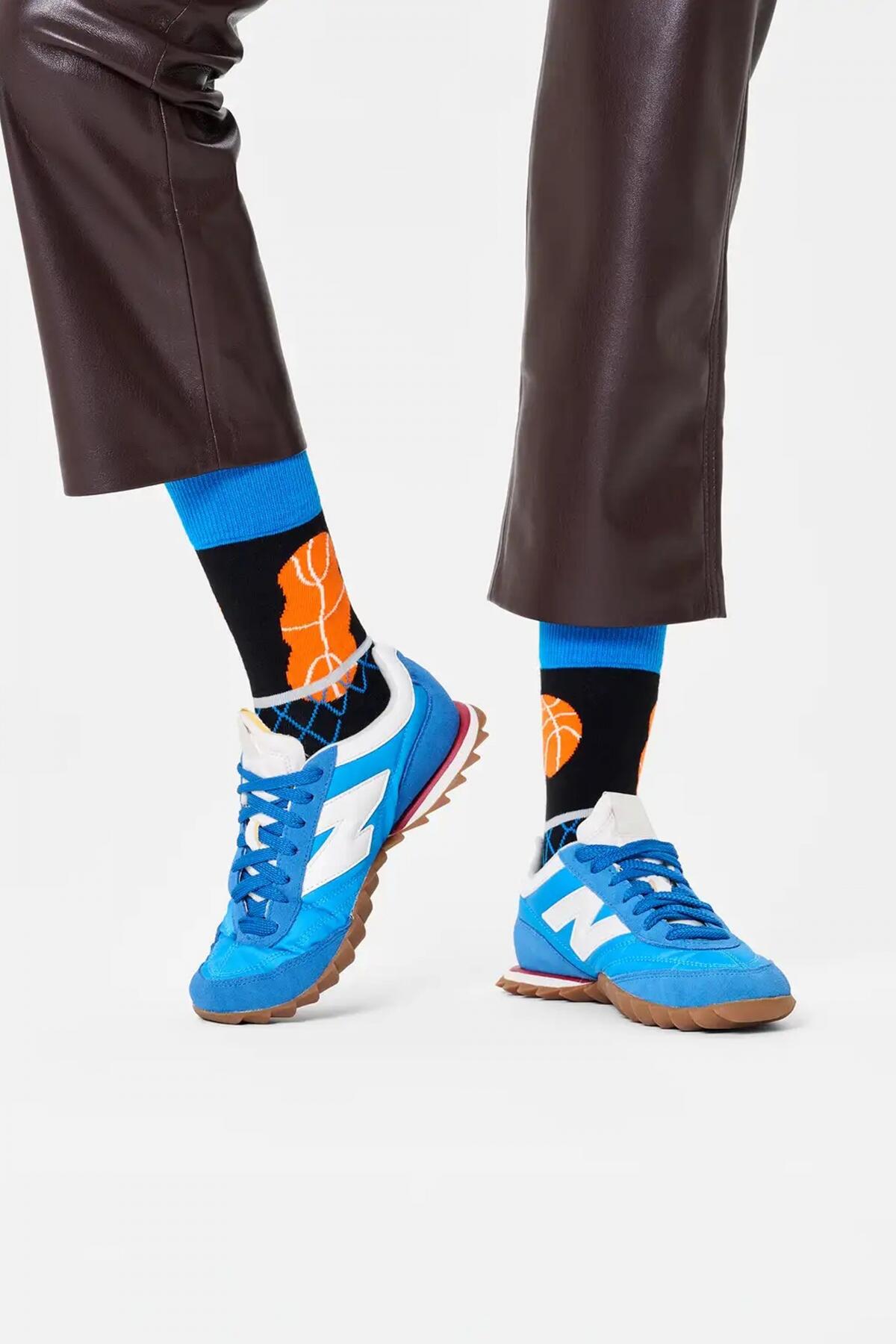 Meias Happy Socks Modelo Dunk Sock Cor Azul 5/5
