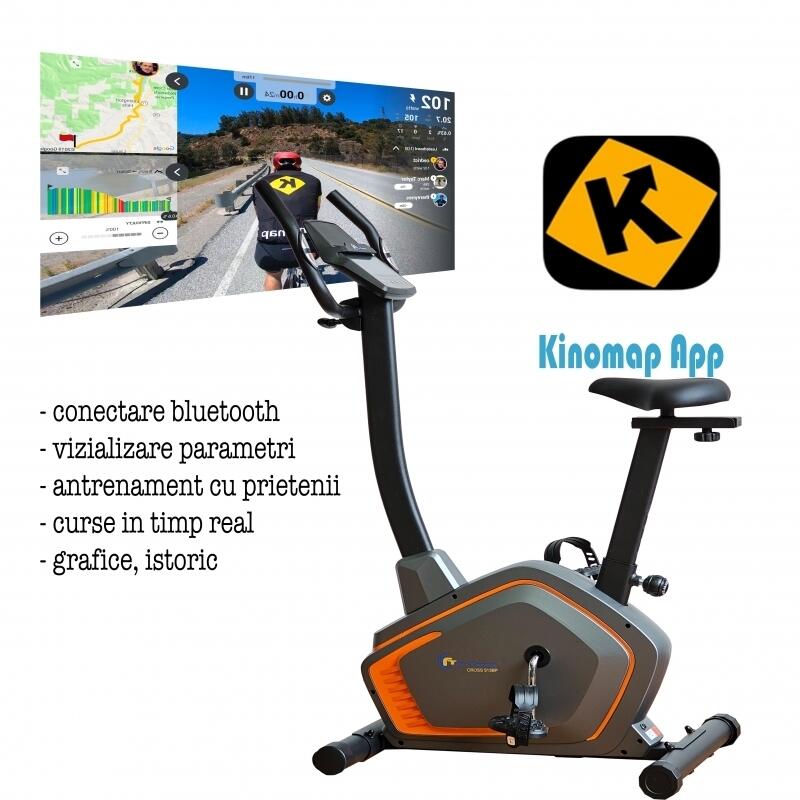 Bicicleta ergometrica FitTronic® Cross 513 BP, display mare, electromagnetica