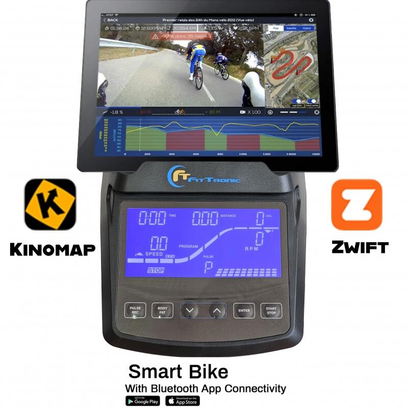 Bicicleta ergometrica FitTronic® Cross 513 BP, display mare, electromagnetica