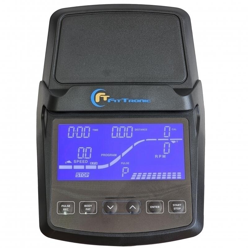 Bicicleta ergometrica orizontala FitTronic® 513 RP, display mare, electromagneti