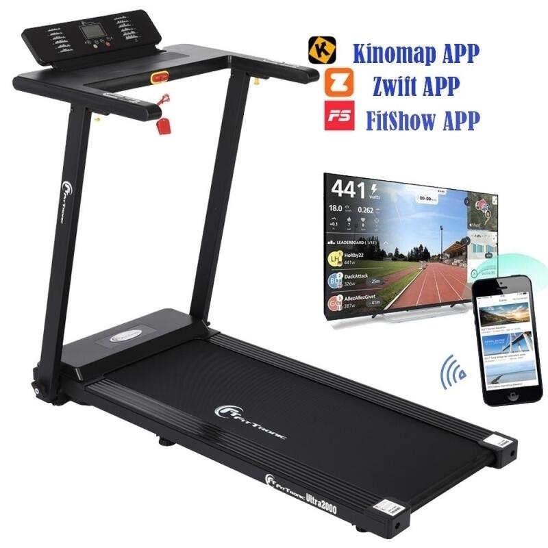 Banda de alergare electrica FitTronic Ultra 2000, motor 2.0 CP, App Fitshow