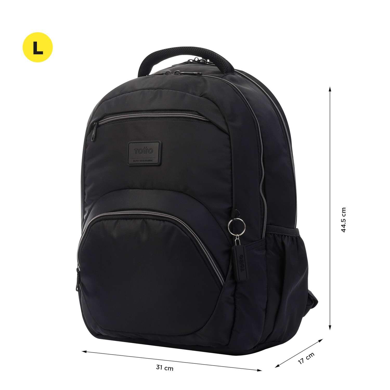 Totto Mochila urbana Tracer Negro Poliéster reciclado 44.5 x 31 x 17 cm 2/5