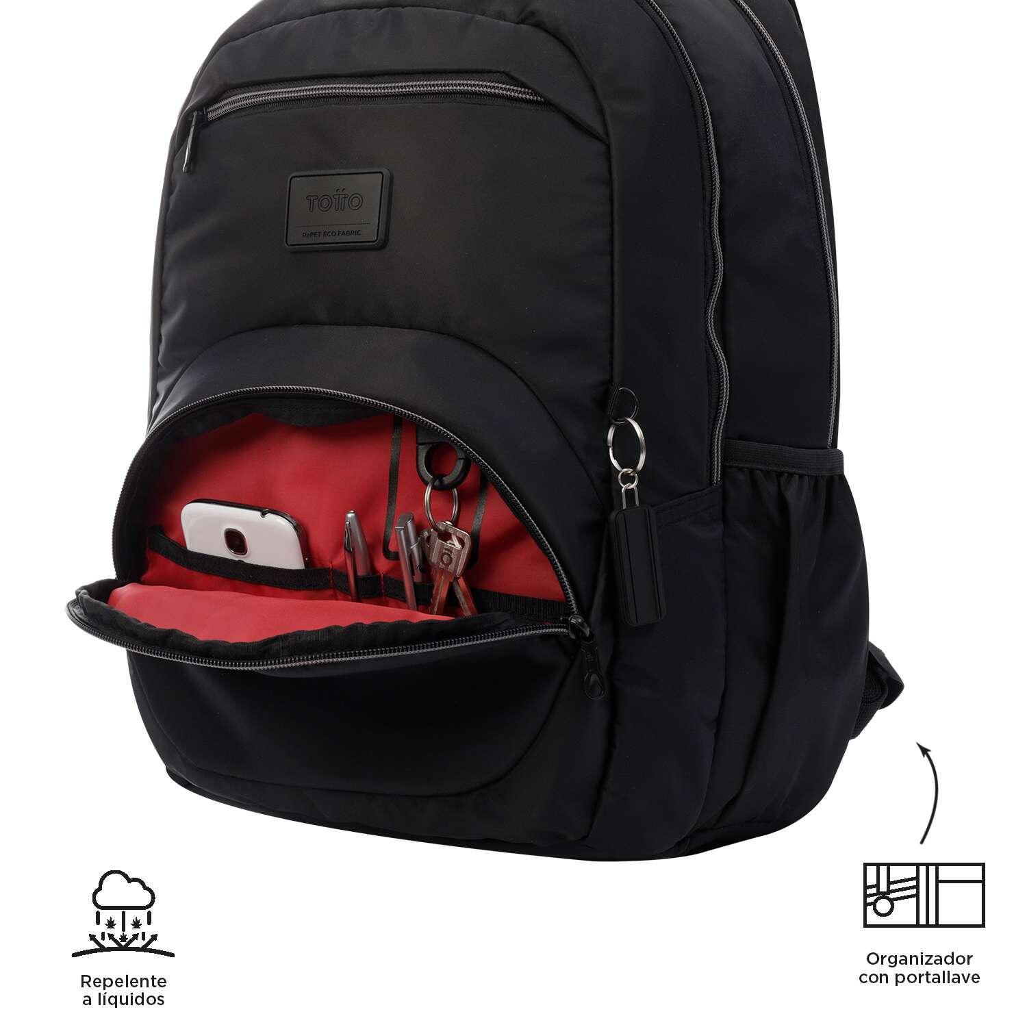 Totto Mochila urbana Tracer Negro Poliéster reciclado 44.5 x 31 x 17 cm 4/5