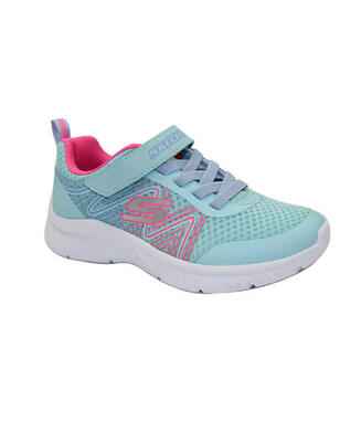 Schoenen skechers kindersportschoenen blauw turquoise roze