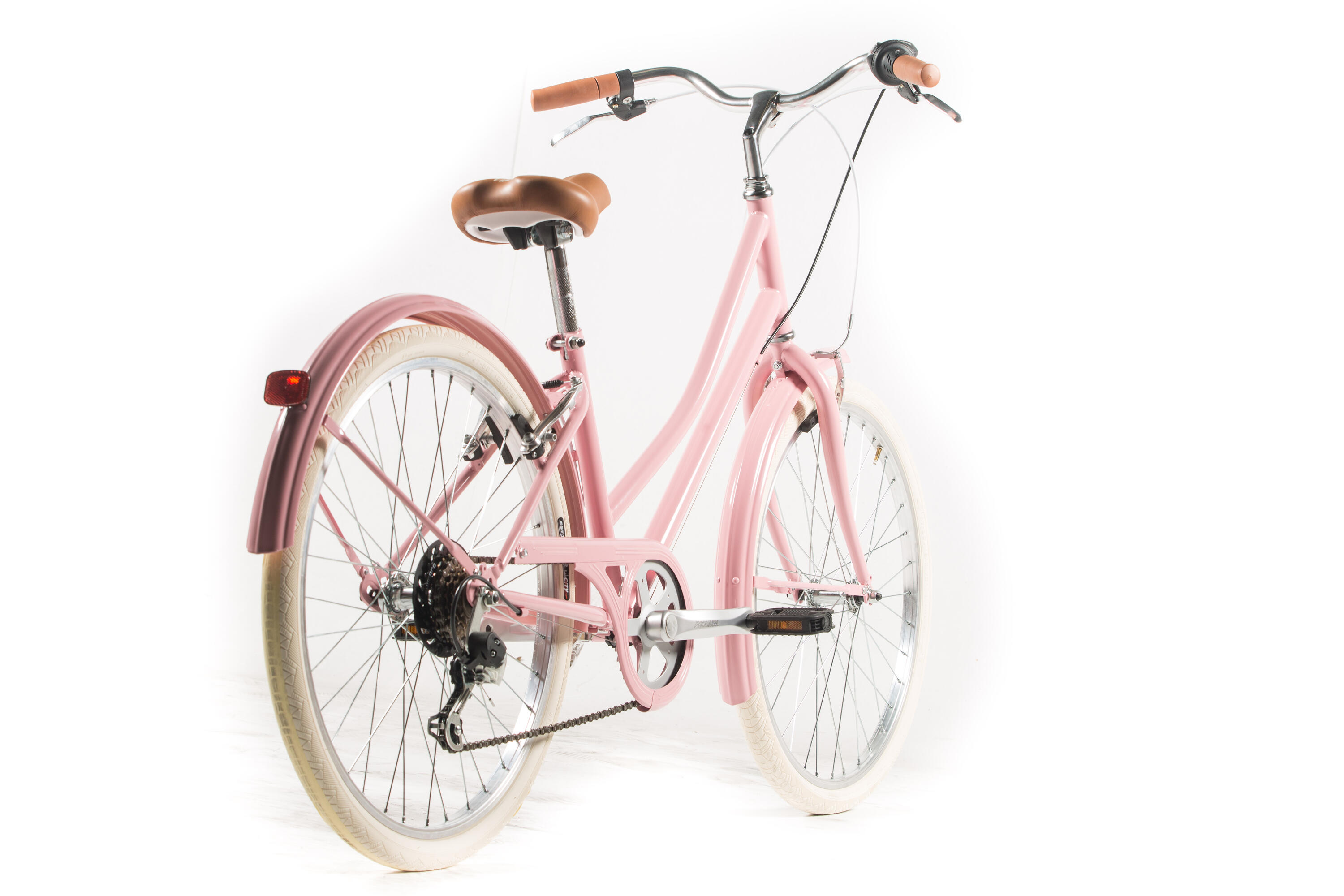 Bicicleta Retro da cidade Capri Carolina 24" Pink 6V 3/8
