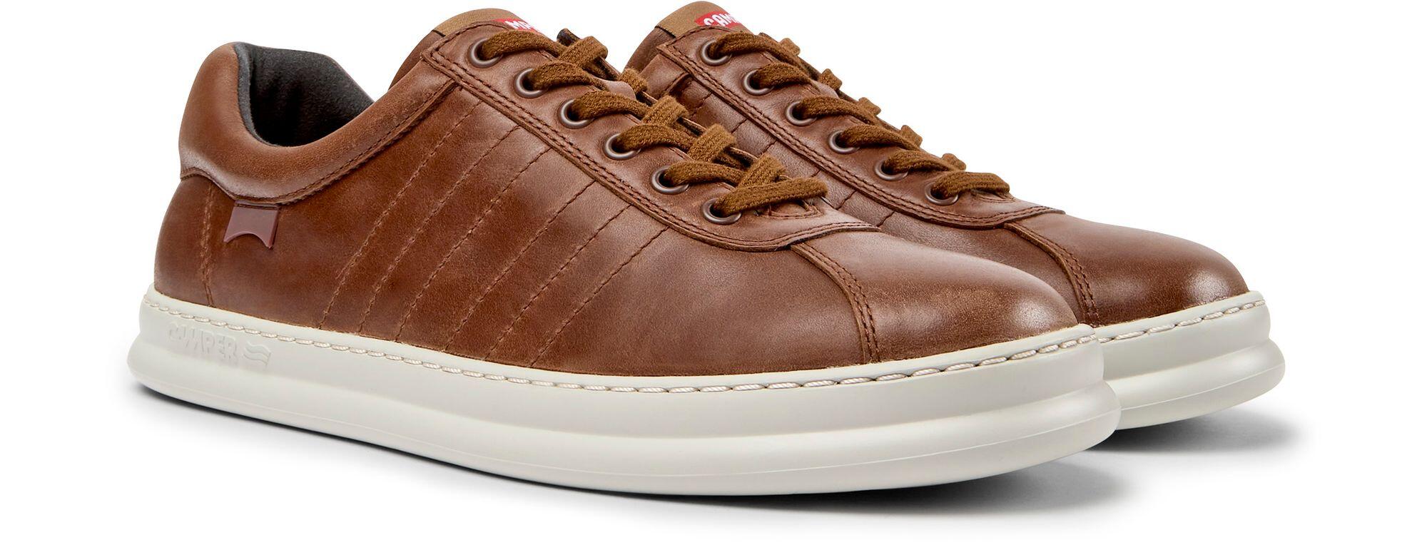 Zapatillas deportivas hombre de cuero K100227-014 marrón 2/5
