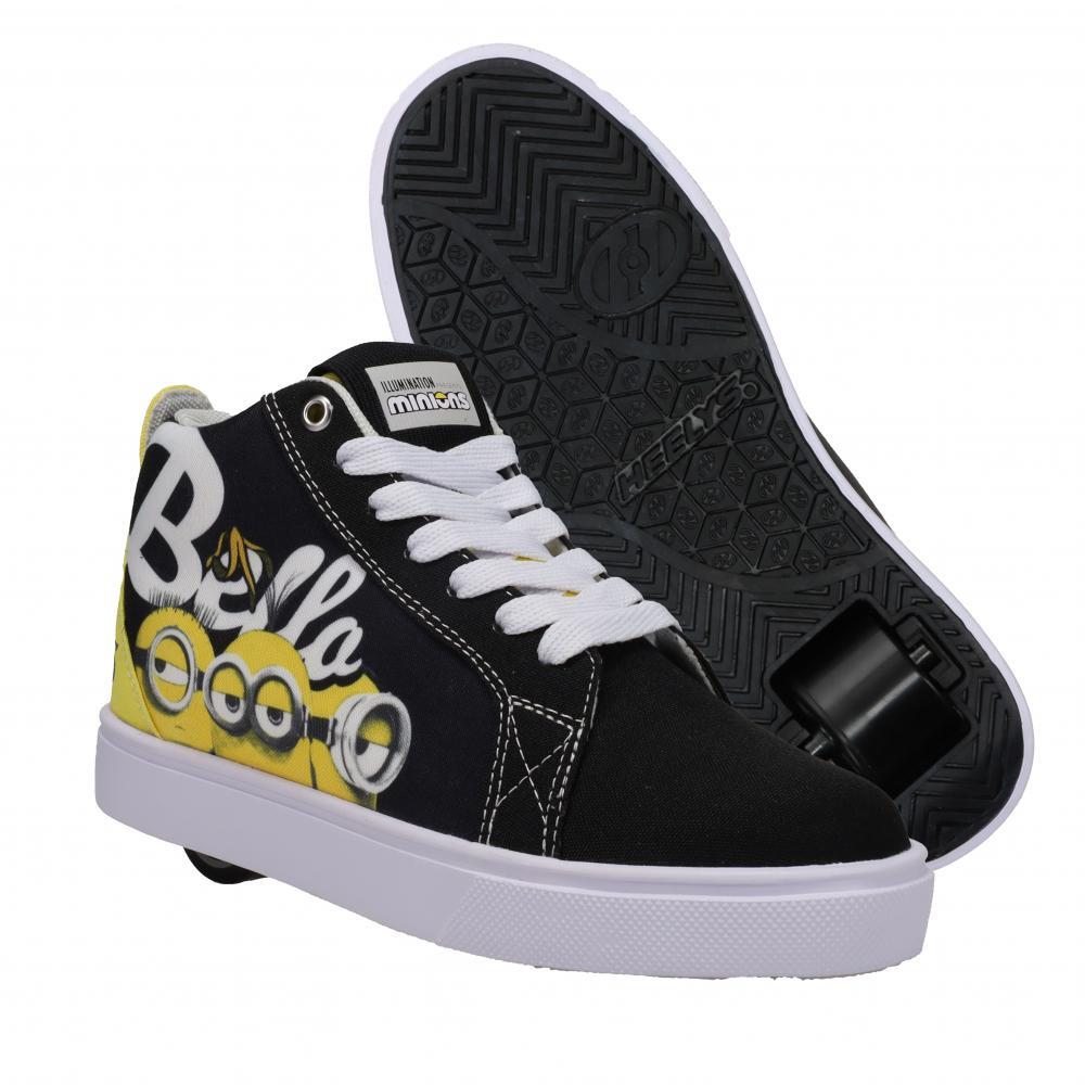 HEELYS Heelys X Minions Racer Mid 20 Black/White/Yellow Kids Heely Shoe - HE01530001