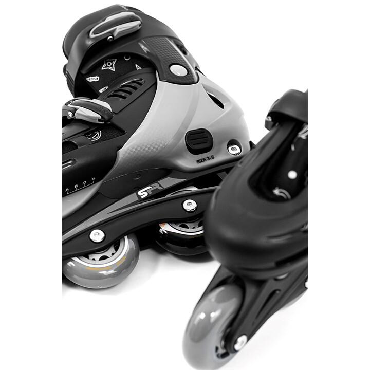 Cyclone II Adjustable Recreational Inline Skates - Ninja 4/6