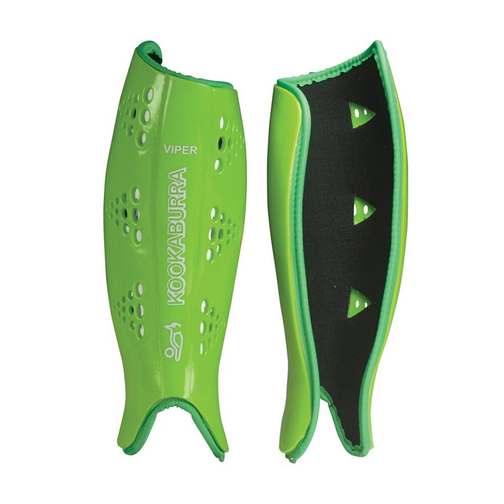 Kookaburra Viper Field Hockey Shinguards Protection Pair Lime Size Medium