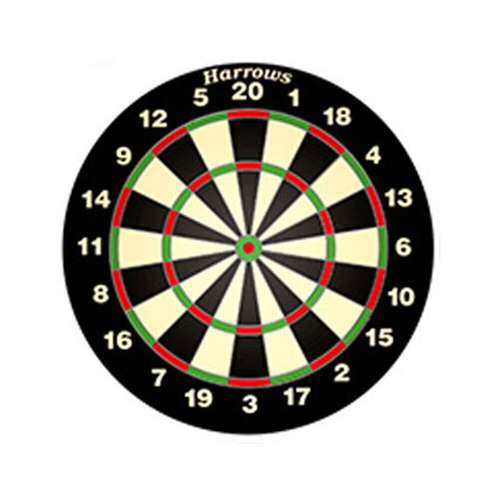 Harrows 2-in-1 Family/Kids Dart Game Board Sports Dartboard Target w/Dart Pins