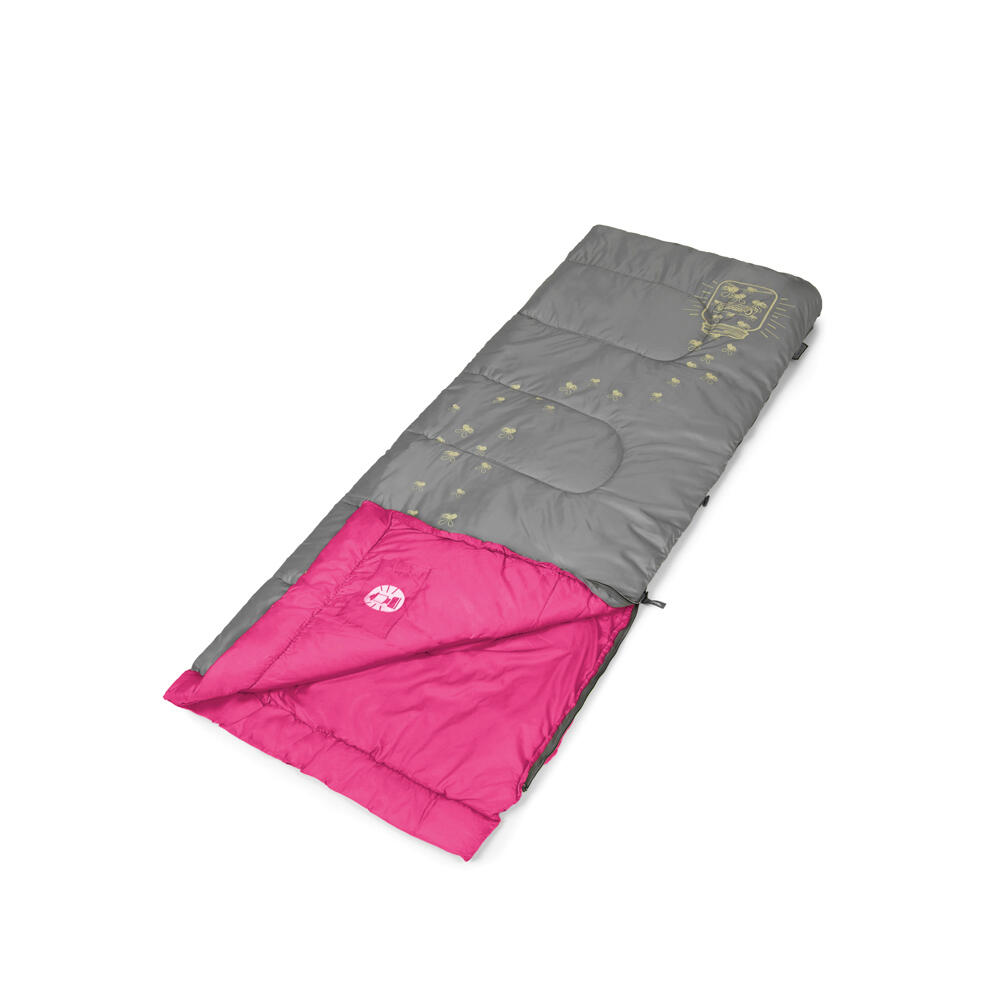 Coleman Sleeping Bag Kids Fyrefly Illumibug Pink 7C Rate Outdoor Camping/Hiking