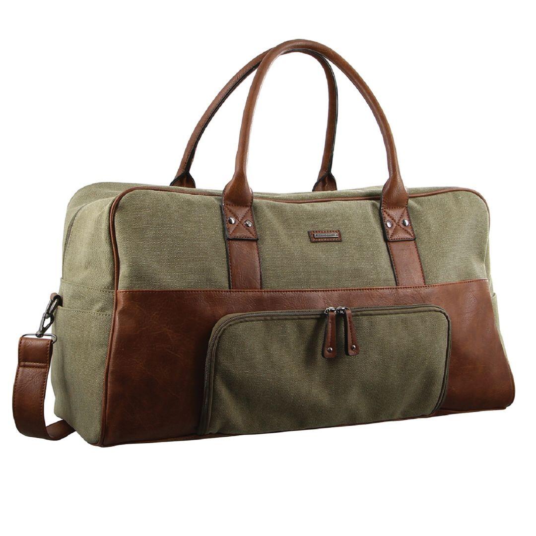 Pierre Cardin Canvas Overnight Bag in Brown