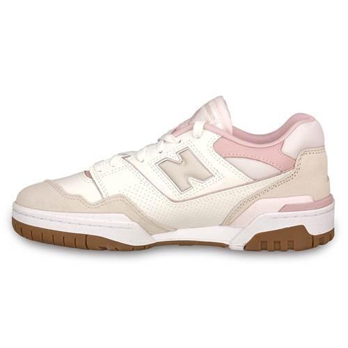 Sneakers New Balance 550 blanc et rose pour femme 3/6